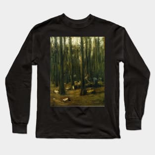 lumberjack in the forest 1898 - Max Liebermann Long Sleeve T-Shirt